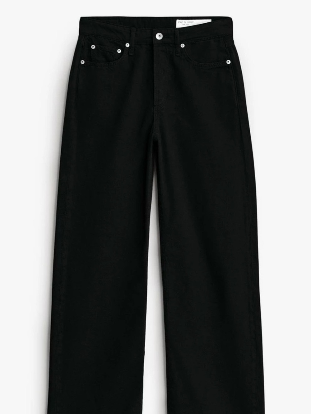 rag & bone Black Wide-Leg Jeans - Picture 2 of 9